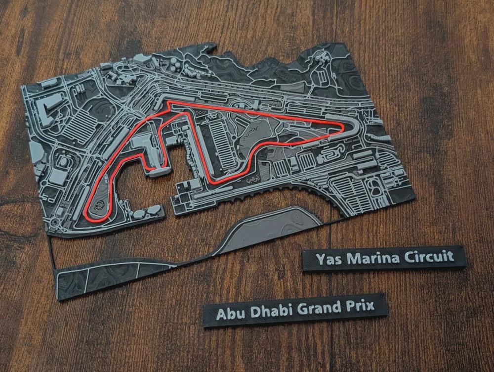 F1 Track Map 3D Print | Formula 1 Circuit Wall Art | 5x7 Framed Track ...