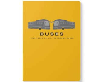 Carnet à couverture souple Jeté sous le bus | Humour au bureau, Notes de réunion