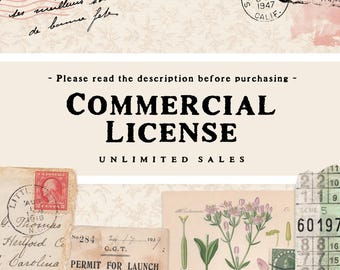 Commercial License For One Product Listing, Unlimited, No Credit Required