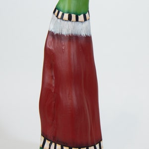 Special Order for Christina Louisiana Cypress Knee Santa Hand Painted Wood Santa with Wreath image 3