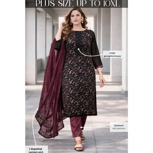 Indian Pakistani Salwar Kameez, Designer Kurti Pant with Dupatta Suit, Traditional & Festival Wear Ready Made Shalwar Kameez Dress Option - 2