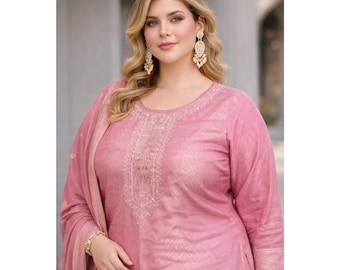 Indian Pakistani Style Designer Salwar Kameez Suits, Stitched Women's Wear, Casual Wear  Plus Size Straight Shalwar Suit Dresses