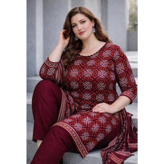 red bandhani dupatta dress Red bandhani dupatta Salwar Suit