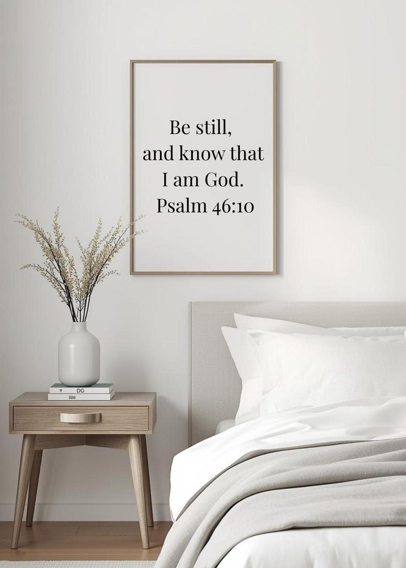 Psalm 46:10 Printable Wall Art | Minimal Scripture Art | Neutral Bible ...