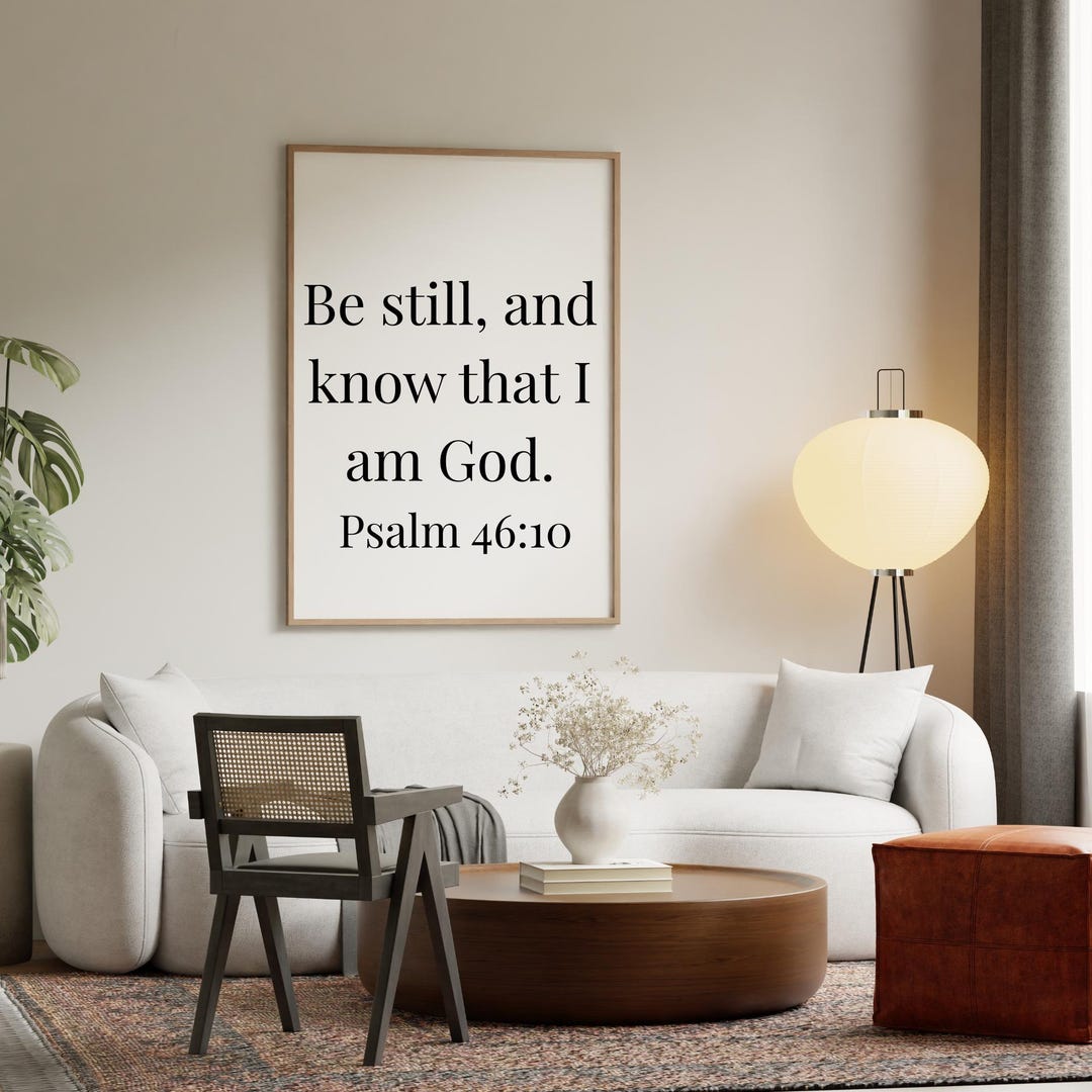 Psalm 46:10 Printable Wall Art | Minimal Scripture Art | Neutral Bible ...