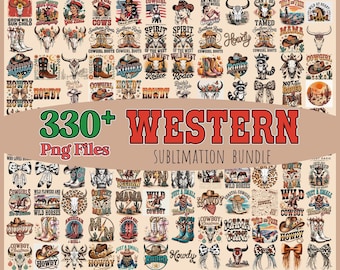 Western 330+ Bundle png, Western Sublimation Designs, Retro Western png, Cowboy Cowgirl png, Country Tshirt Design, Howdy png, Rodeo png