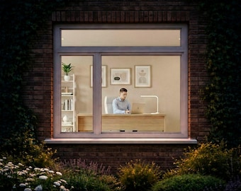 N Scale Office Interior Diorama • 1:160 Printable Model (Digital Download)