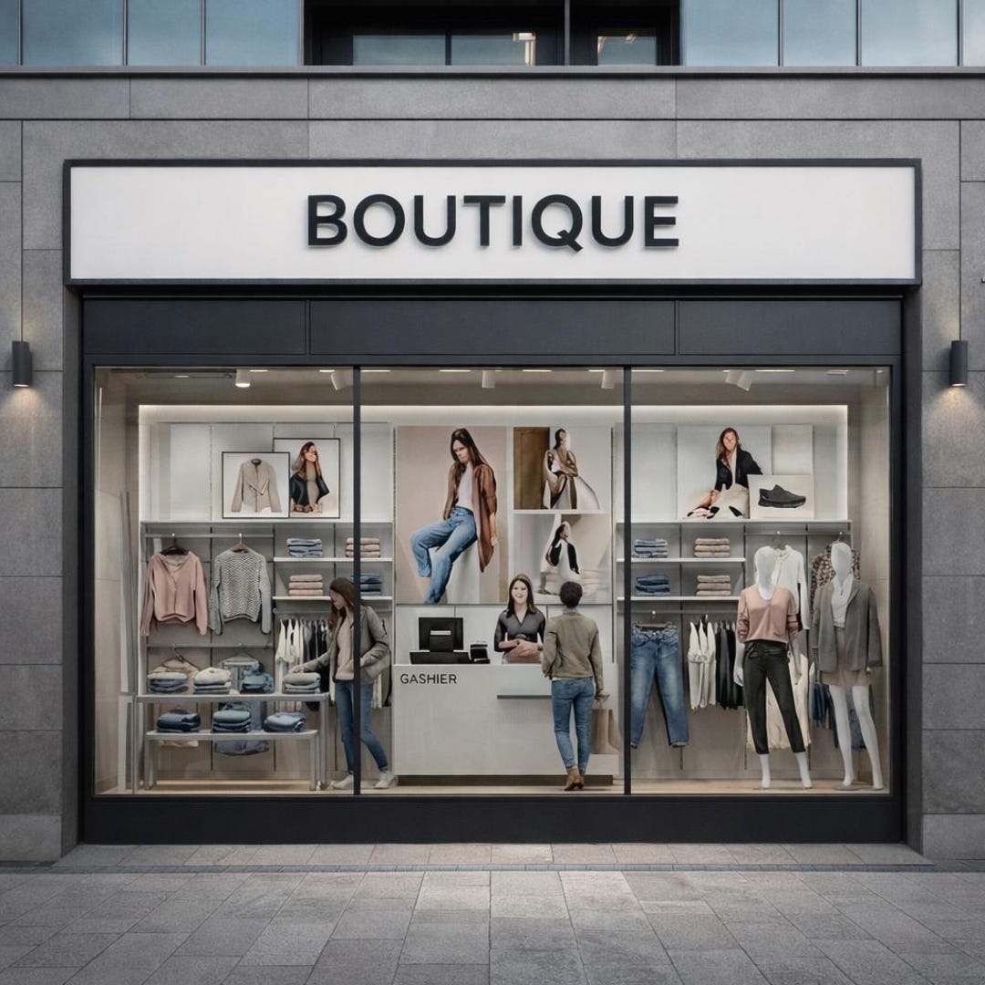 Botique Model HO Scale Clothing Boutique Interior – Printable Model Railway Diorama ...