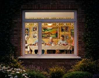 HO Scale 1970s Living Room Diorama • Retro Miniature Scene (Digital Download)