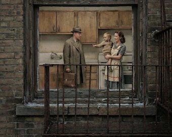 HO Scale 1:87 Vintage Kitchen Interior – 1940s Home Kitchen Scene – Printable Diorama Backdrop