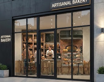HO Scale Bakery Shop Interior – Printable Diorama Backdrop