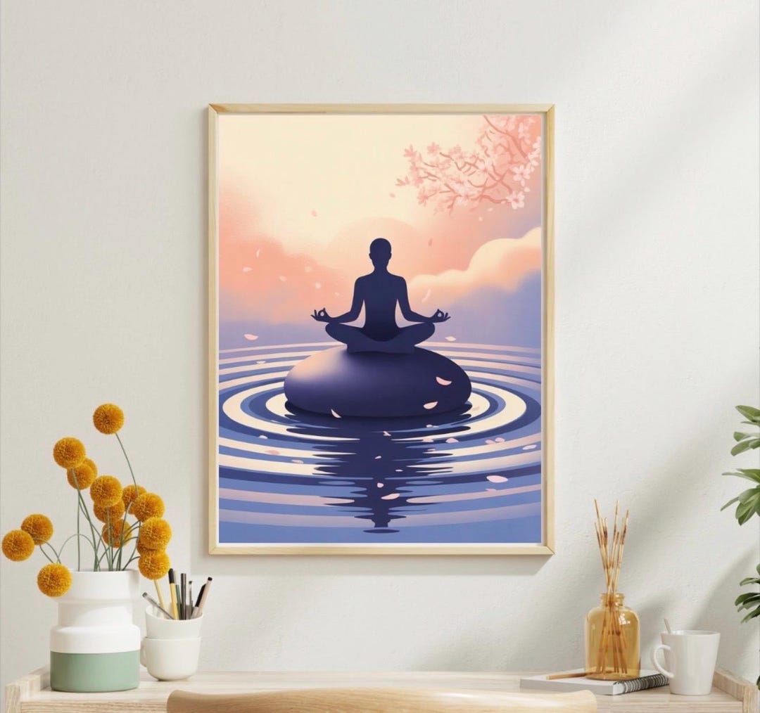 Meditation Wall Art Printable, Zen Meditation Poster, Mindfulness ...