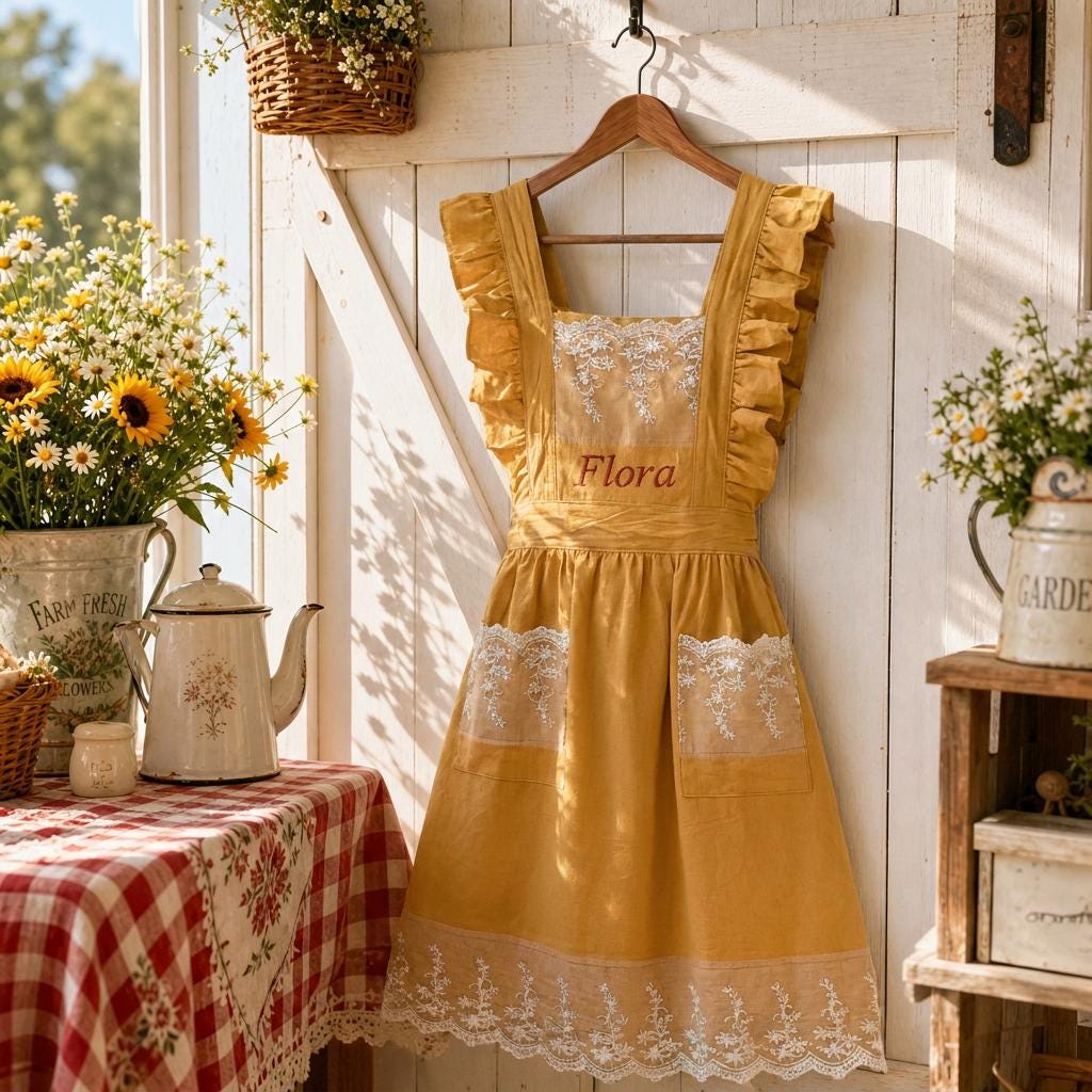 ヴィンテージ ビンテージ アンティーク エプロン vintage apron Vintage Apron - Etsy