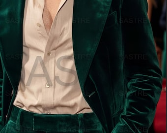 Emerald Green Velvet Suit | 1970s Style, Wide Lapel, Flared Trousers