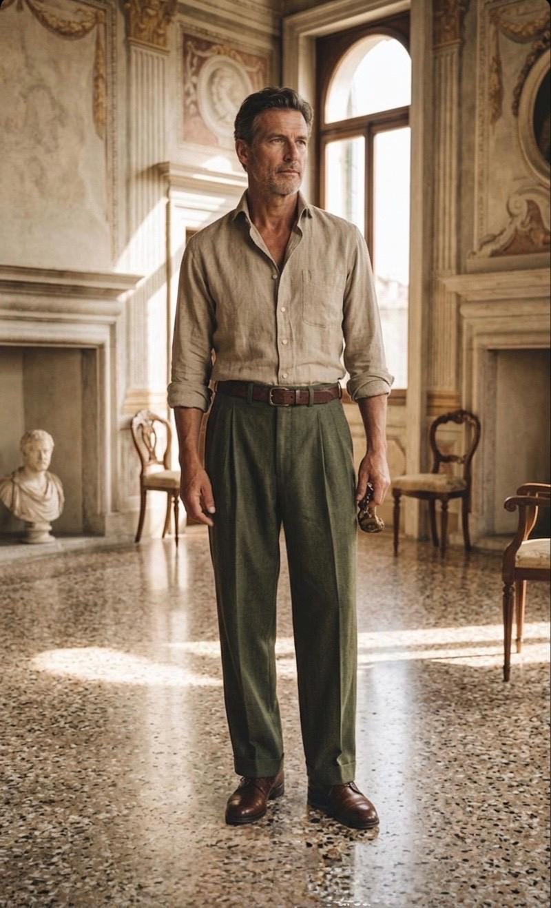 Vintage Linen Trousers Men - Etsy