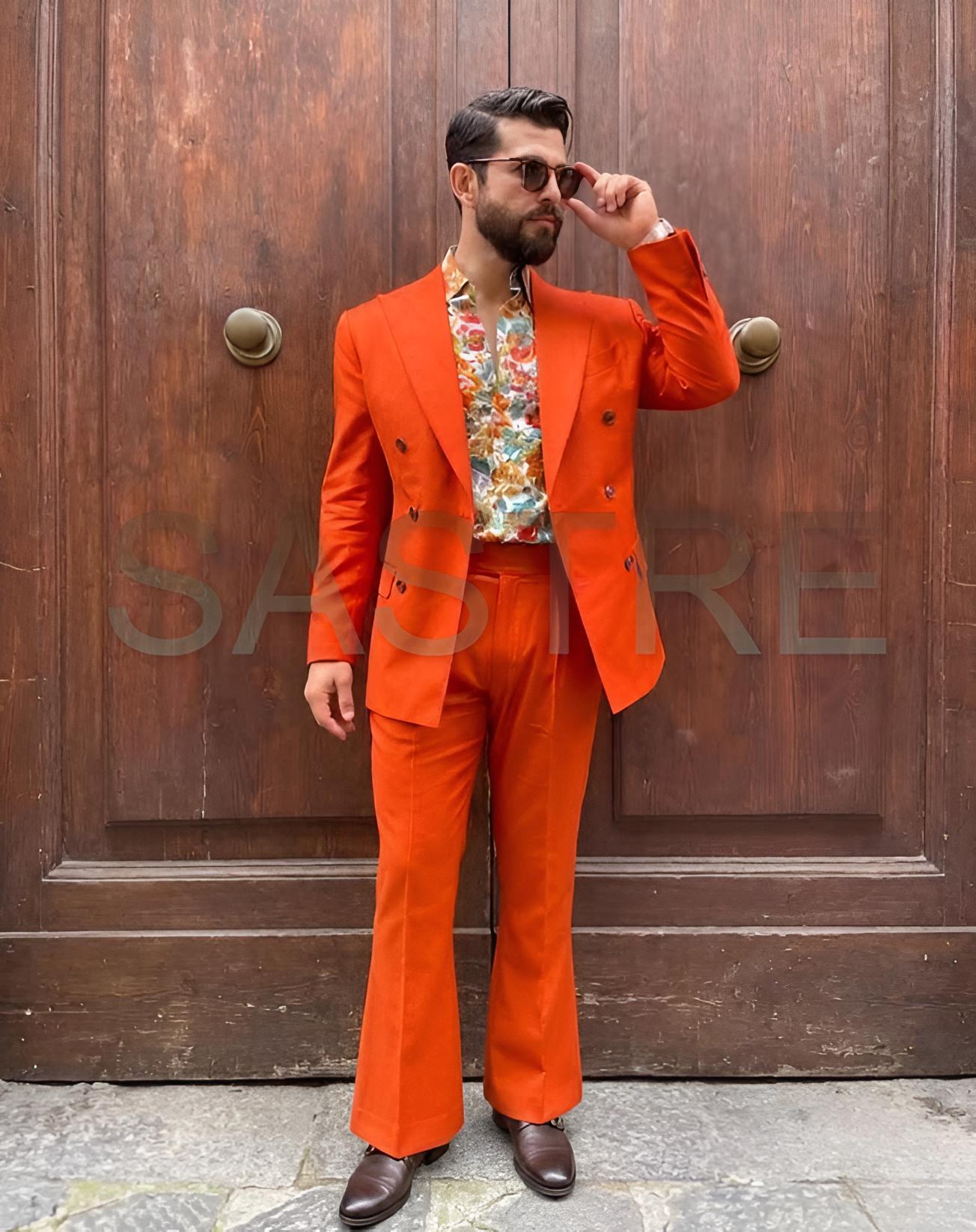 Mens Slim Fit Pants Burnt Orange - Etsy
