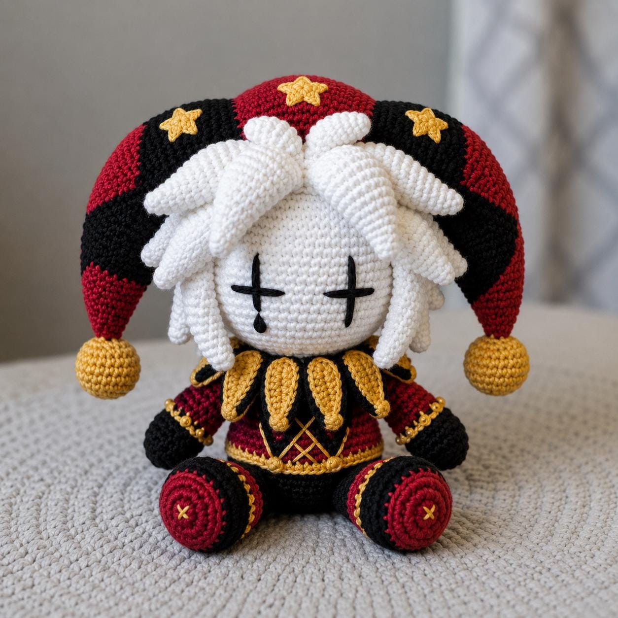 37 Clown Crochet Patterns to Add Color, Character, and Circus Charm 17 Creepy Jester Amigurumi Crochet Pattern Gothic Clown