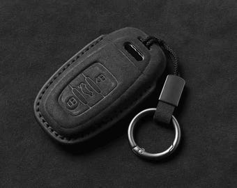 Premium-Schlüsseletui aus Alcantara-Wildleder für Audi