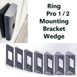 Angle Mount Bracket Wedge for Ring Pro 1 / 2 Doorbell (5-45 degrees)