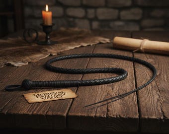 Single Tail Whip for BDSM | Leather BDSM Whip | Luxury Whip | Medieval Fantasy Vault