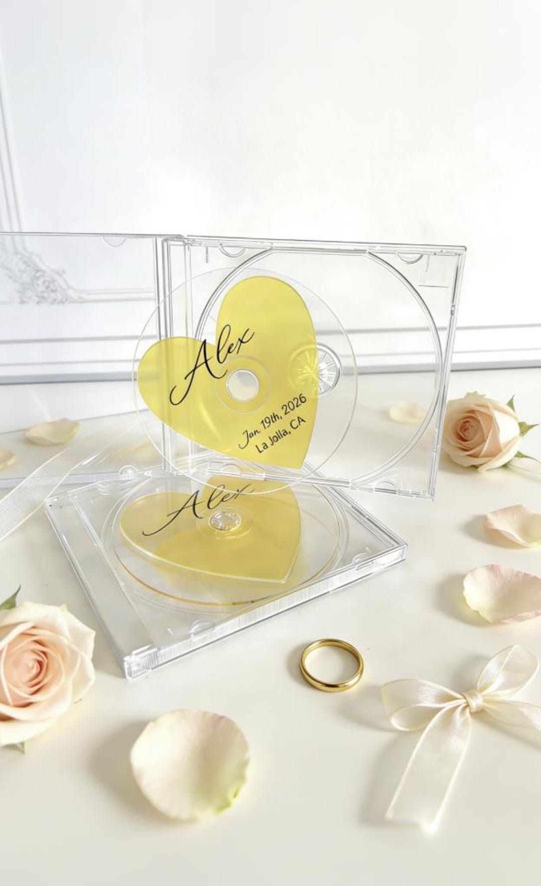 Colorful Heart CD Wedding Invitation (5 Pcs Pack), Custom Music Invite ...