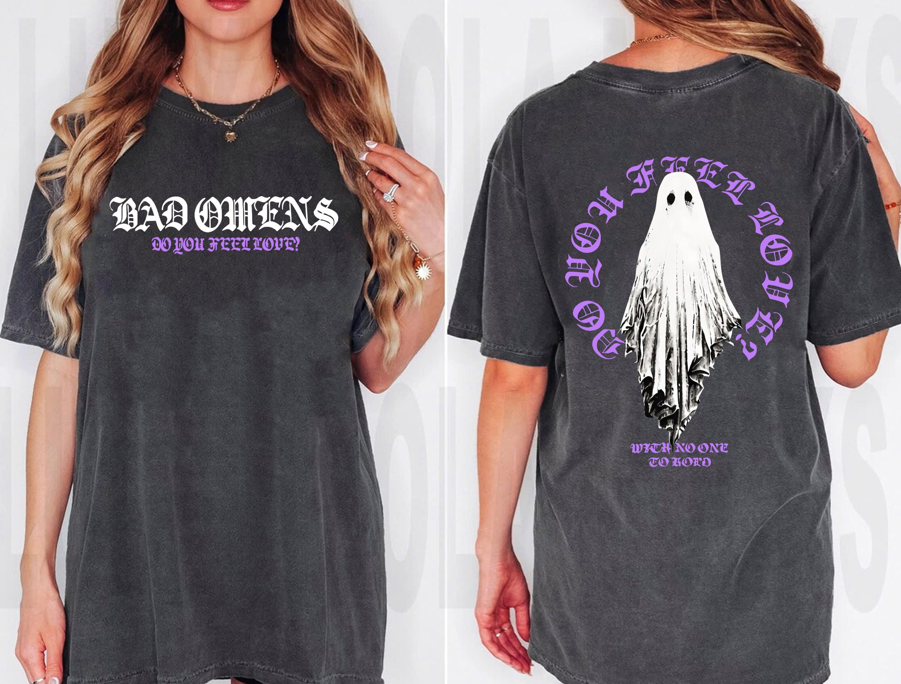 Discover Bad Omens Do You Feel Love Ghost 2 Side Shirt, Gothic Rock Band, Music Shirt, Noah Sebastian Bad Omen Album Tee