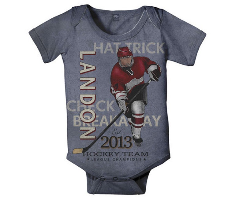 Personalized Hockey Baby Shirt Baby Boy Hockey Snapshirt Etsy