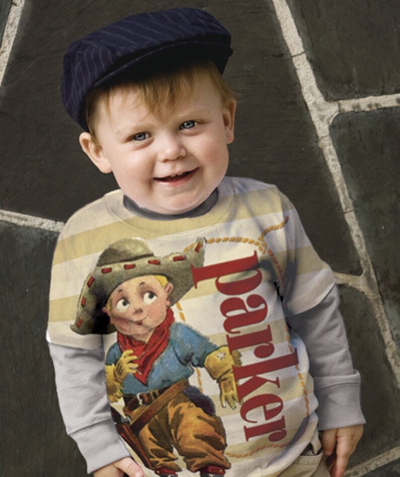 Cowboy Shirt Personalized Western Tshirt Birthday Boy Tee Etsy