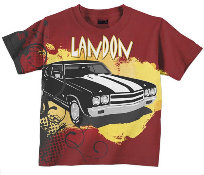 Boys Car Shirt Personalized Cool Car Tshirt Custom Childrens Etsy