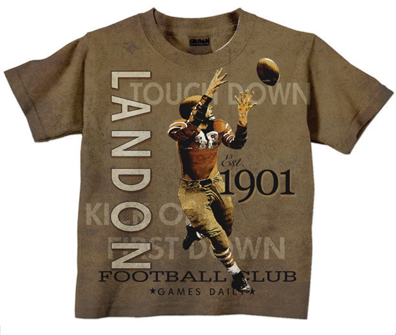 Boys Football Shirt Personalized Name Birthday Tshirt Top Etsy