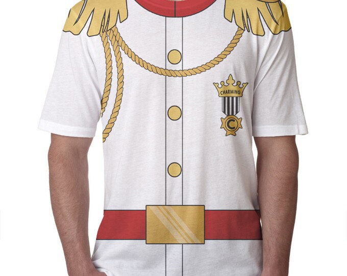 Adult Prince Charming Shirt, Men's Personalized White Prince Charming T