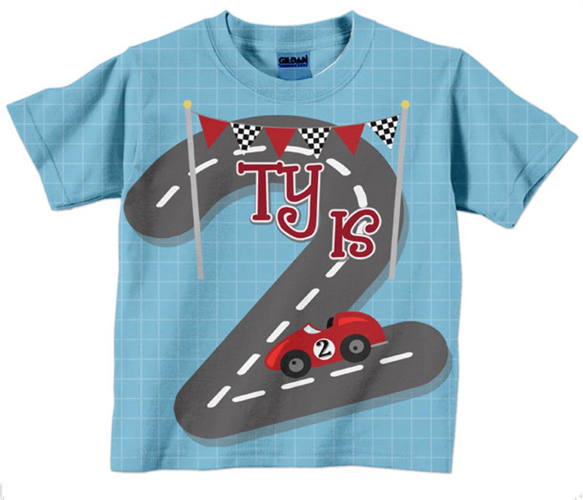 Boy's Race Car Shirt Personalized Racing Birthday Etsy