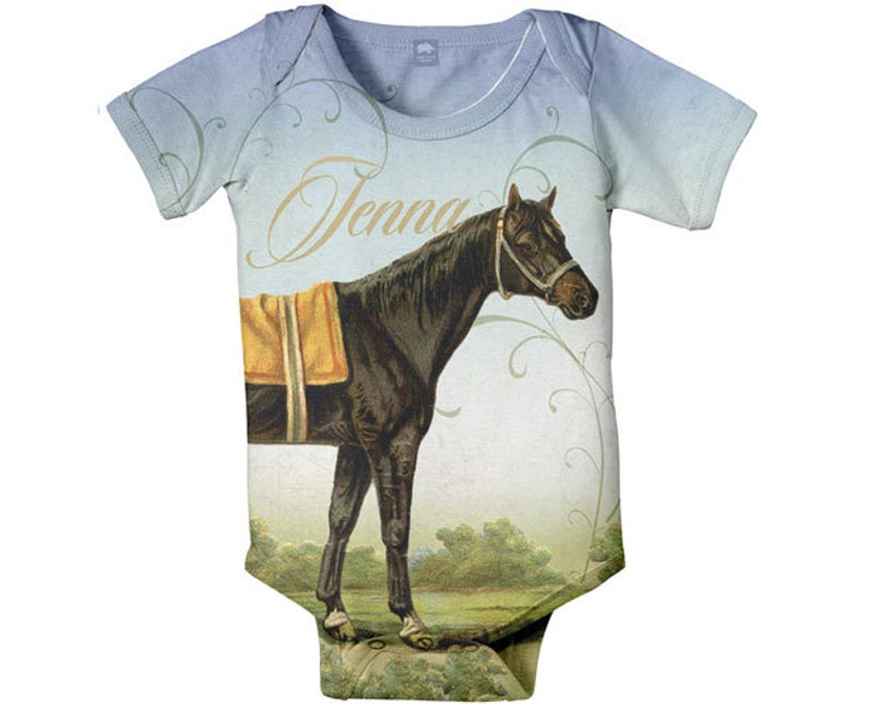 Personalized Baby Horse Shirt Girls Equestrian Outfit Etsy