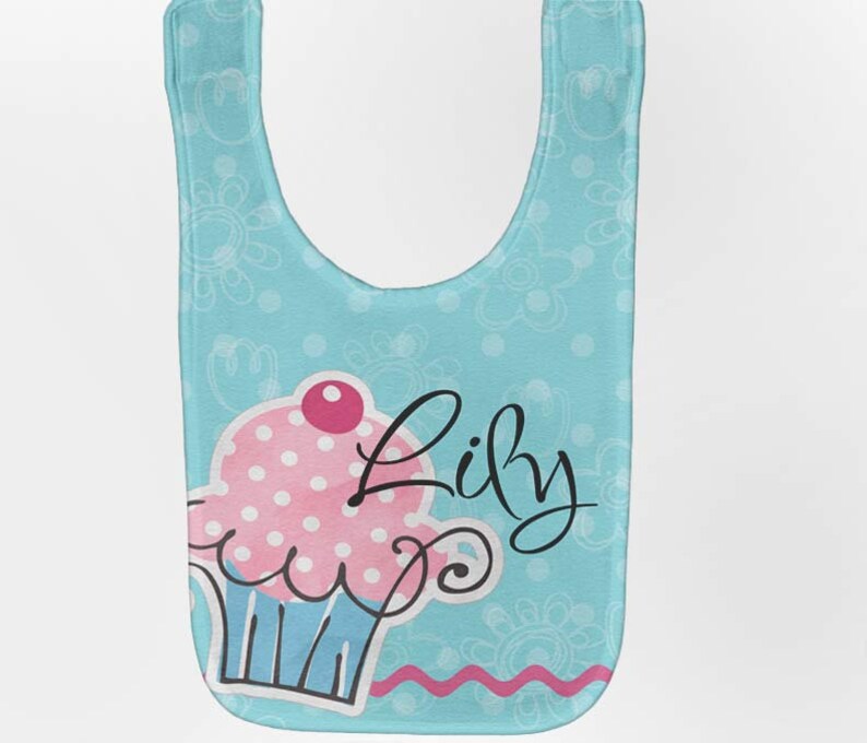 Cupcake Baby Bib Personalized Infant Bib Etsy
