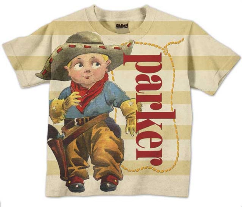 Cowboy Shirt Personalized Western Tshirt Birthday Boy Tee Etsy