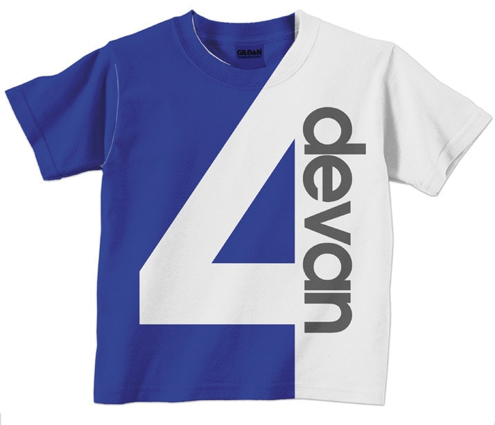 Personalized Number Shirt Childrens Tshirt Boy or Girl 1st Etsy