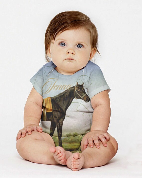 Personalized Baby Horse Shirt Girls Equestrian Outfit Etsy