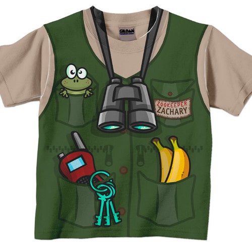 Zookeeper Shirt, Personalized Childrens Zoo Birthday T-Shirt, Boy's Jungle Birthday Shirt, Zoo Shirt