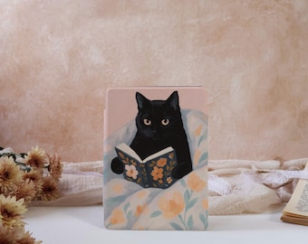 Reading Cat Kindle Case For Kindle 11/10th Gen 6", Kindle Paperwhite 12/11/10th 6.8"6", Kobo Clara Case, All New Kindle Case With Auto Wake