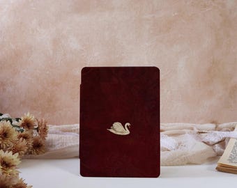 Swan Red Kindle Case For Kindle 11/10th Gen 6", Kindle Paperwhite 12/11/10th 6.8"6", Kobo Clara Case, All New Kindle Case With Auto Wake
