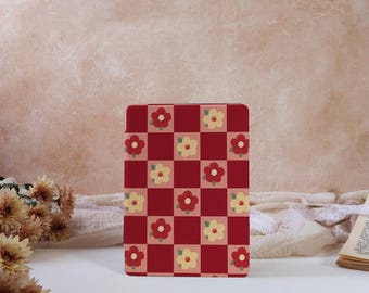 Checkerboard Flower Kindle Case For Kindle 11/10th Gen 6", Kindle Paperwhite 12/11/10th 6.8"6", Kobo Clara Case, Kindle Case With Auto Wake