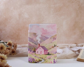 Pink Cottage Kindle Case For Kindle 11/10th Gen 6", Kindle Paperwhite 12/11/10th 6.8"6", Kobo Clara Case, All New Kindle Case With Auto Wake