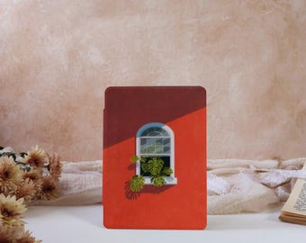 Red wall Plant Kindle Case For Kindle 11/10th Gen 6", Kindle Paperwhite 12/11/10th 6.8"6",Kobo Clara Case,All New Kindle Case With Auto Wake