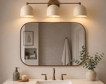 Moderne badkamer ijdelheid licht 3-lichts wandkandelaar, messing wandlamp boven spiegel, minimalistische badkamerverlichting, decor ijdelheid licht