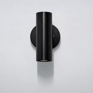 Mattschwarzer Zylinder: Up Down Glas Diffusor Lampe für Eingangsbereich