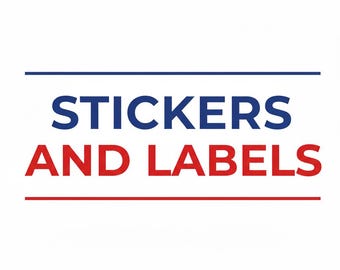 Logotipo empresarial personalizado, pegatinas cuadradas. Etiquetas comerciales y etiquetas postales.