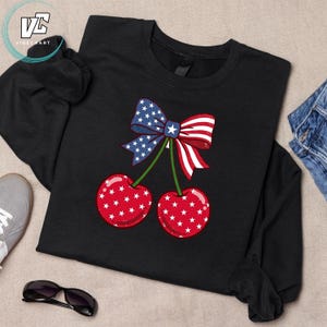 Patriottische png-bundel: denim, luipaard, Coquette Cherries, 250e Amerika (digitale download)