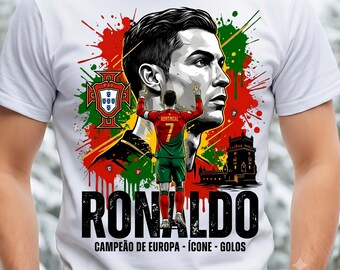 Cristiano Ronaldo CR7 Portugal Soccer PNG, Football Legend Clipart (Digital Download)