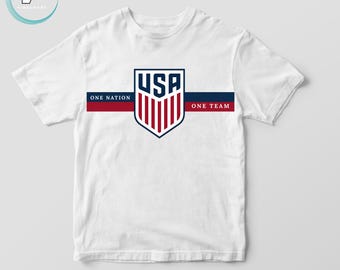 USA Soccer Crest PNG, One Nation One Team-afbeelding (digitale download)