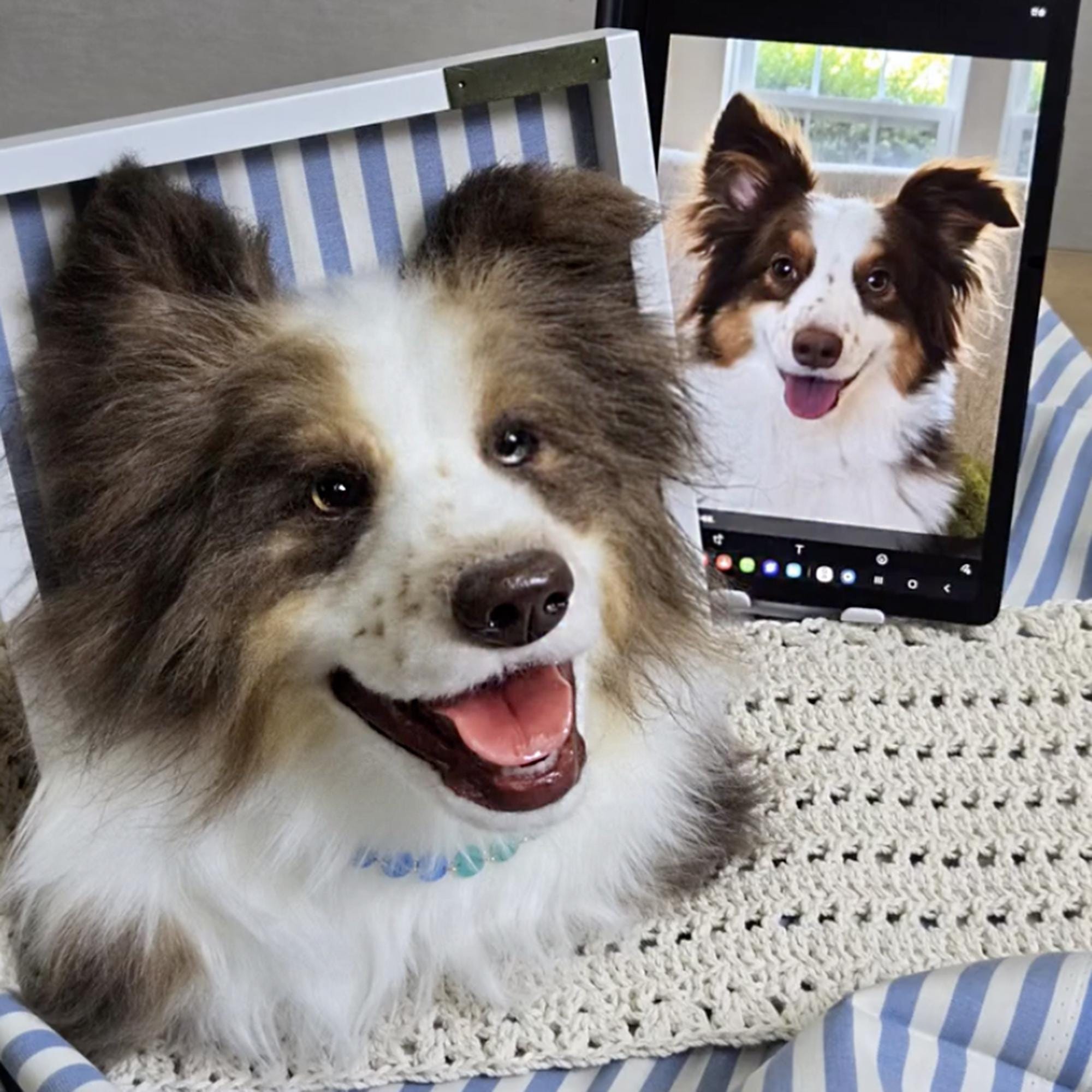 Needle felted dog in frame - Etsy 日本